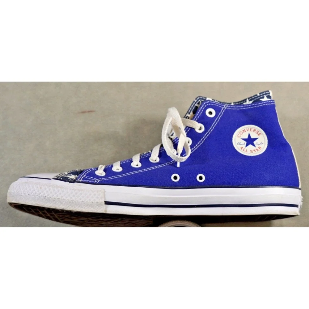 NEW Converse Chuck Taylor All Star Double Upper High Top Blue Stars Sz 13 - Picture 2 of 11